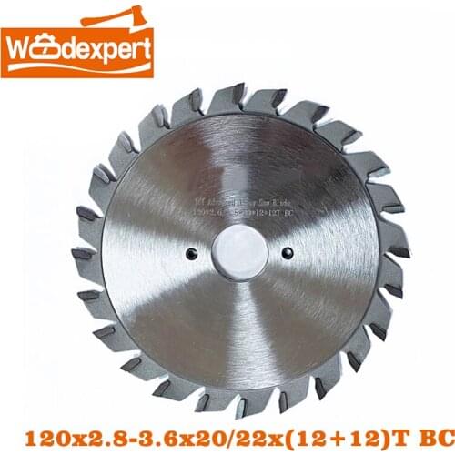 Circular Saw Blade Scoring Dics Carbide for Woodworking Cutting Panel Sliding Table MDF/Double-Sided Laminate 120mm(12+12)T