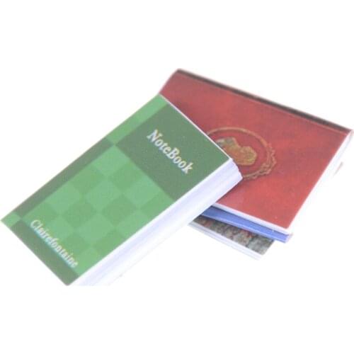 For 1/12 1/6 Model Dollhouse Accessories Kids Toys Miniature Accessories Mini Books Simulation Notebook Model Toy 14mm*15mm
