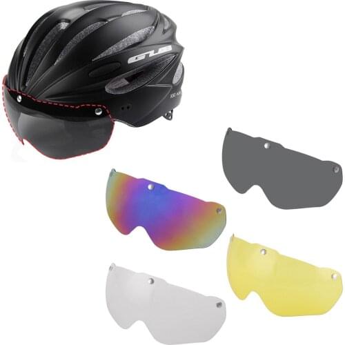 Men Women Road Bike MTB Cycling Detachable Magnetic Lens Bike Helmet Transparent Glasses For GUB K80 PLUS Helmet Detachable