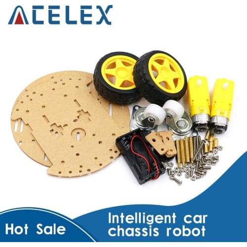 Intelligent car chassis robot tracking car obstacle avoidance car with code wheel strong magnetic motor rt-4