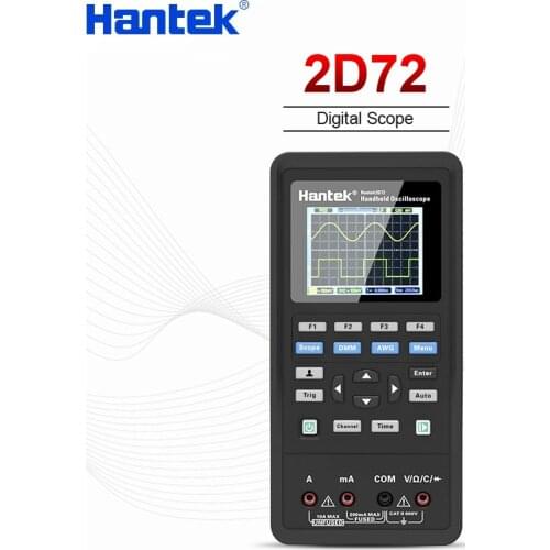 Hantek 2D72 Handheld Digital Oscilloscope + Signal Source + Multimeter Car Diagnosis Portable Car Maintenance 70MHZ Dual Channel