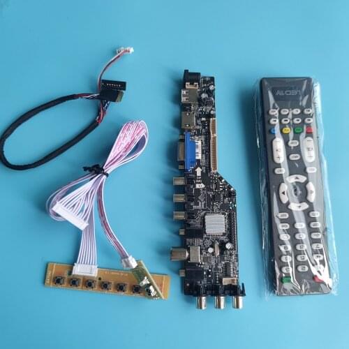 Kit For N156HGE 1920x1080 LED USB VGA AV TV remote panel monitor digital HDMI-compatible DVB-T DVB-T2 controller board driver
