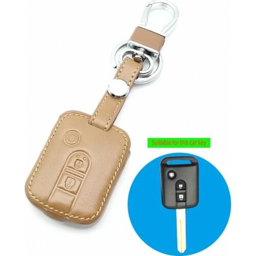 Car Key Leather Case For Qashqai Nissan Micra Navara Almera Note Fob Cover 3 Buttons Remote Protect Shell