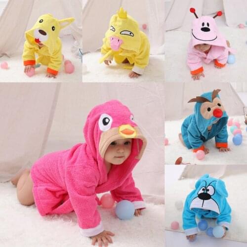 Cartoon Childrens Bathrobe Baby Bath Towel with Strong Absorbent Cotton Towel Bathrobe Photo Suit Baby Cape