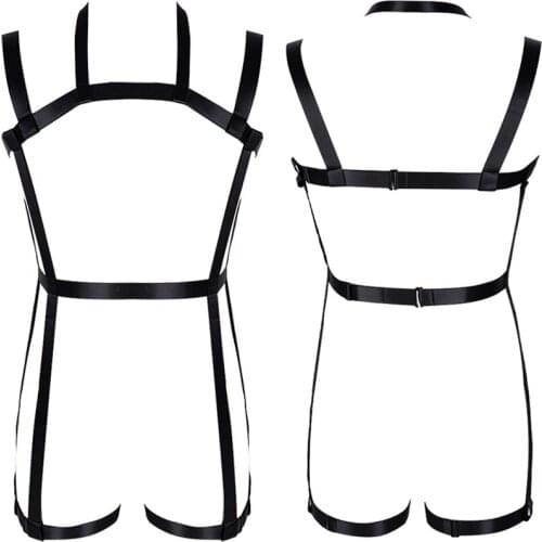 Mens Harness Belt Gay BDSM Bondage Double Shoulder Strappy Adjust Elastic Chest Muscle Harness Set Fancy Club Party Goth Rave