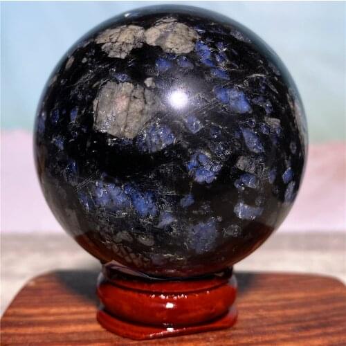 Natural Stones Glaucophane Quartz Caystals Ball Room Home Decor Mineral Souvenir Reiki Healing Wicca Meditation Wichcraft Sphere