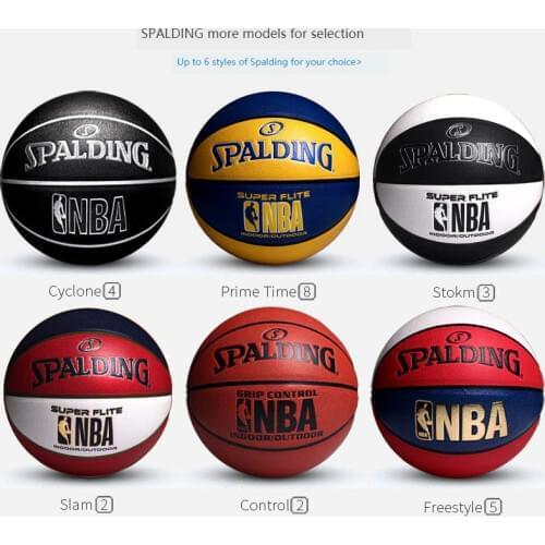 Original SPALDING Standard Basketball PU No. 7 Men Basketbol Ball Baloncesto Basketball Student Competition Wear Resistance Ball