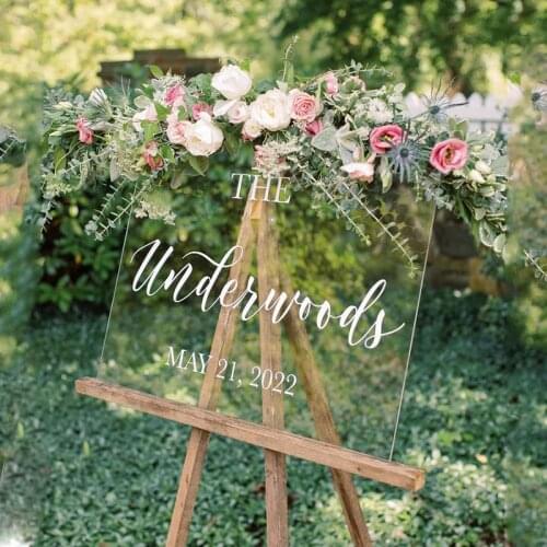 Personalized Acrylic Wedding Welcome Sign Custom Wedding Signs for Modern Decorations,Wedding Signage Rustic Wedding Sign