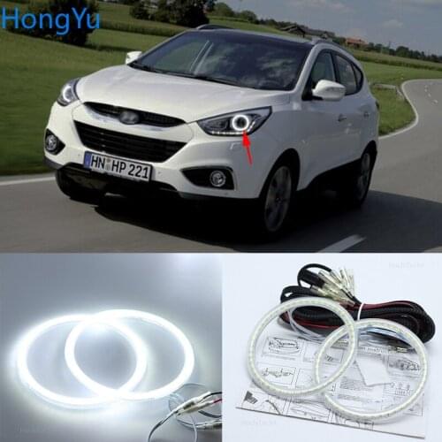 For Hyundai ix35 2010 2011 2012 Super Bright white color 3528 SMD led Angel Eyes kit daytime running light DRL