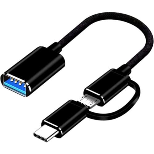 1Piece Fast Transmission OTG Adapter Type-C Micro Male to USB Female Converter B03C