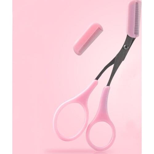 1pc Microblading Permanent Makeup Eyelash Trimmer Scissors With Comb Hair Portable Eyebrow Embroidery Supplies Eyebrow Trimmer