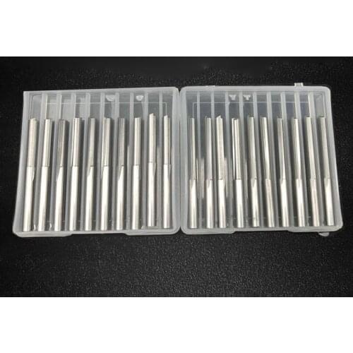 10Pcs Double 2 Flute Straight Slot Milling Cutter Tungsten Steel CNC Router Bits 17mm For Wood Plastic Cutting Slotting