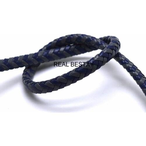 2m/lot Approx 6*4mm Braided Leather Cord for Leather Bracelet Making Round Leather Thread Rope Necklace Jewelry Making