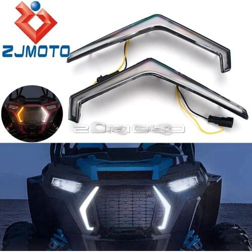 2x LED Daytime Running Light Turn Signal Lamp For Polaris 2018-2021 RZR XP TURBO S / RZR XP 1000 / XP4 TURBO S / RZR Turbo S 4