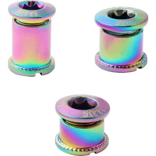 5PCS Colorful Chainring Bolts Nuts Crankset Chainwheel Disc Screw Mountain Road Bicycle Crankset Chainwheel Parts