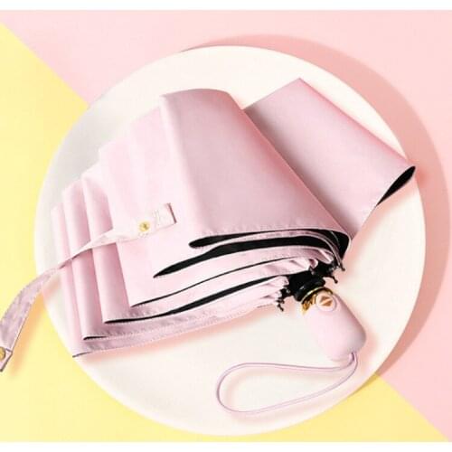 Automatic 30% folding umbrella vinyl 8-bone sun umbrella female students fold sun protection for men and women