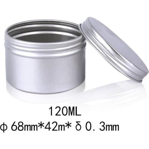 120G aluminum bottle jar pot tea tin gel wax day night mask cream essence moisturizer skin care cosmetic packing
