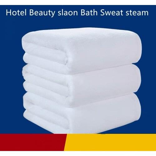 White Bath Towel Pure Cotton Adult Enlarged And Thickened Water Absorbent Soft Hotel Bath Towel Customization Beauty Salon