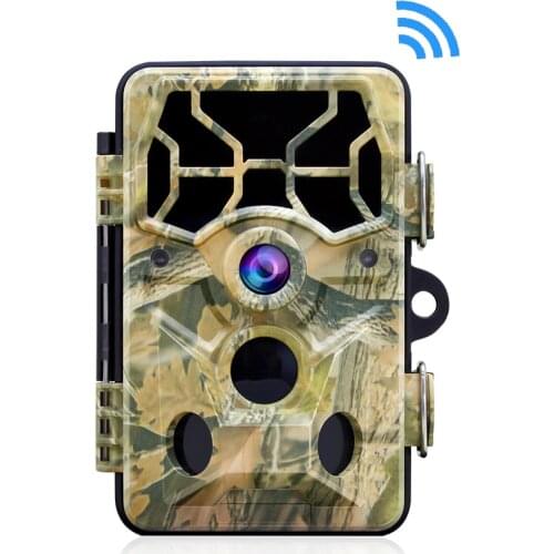 1296P Digital WiFi Hunting Camera Bluetooth Photo Trap 20MP Night Vision Motion Activated Waterproof IP66 Wildlife Trail Cameras