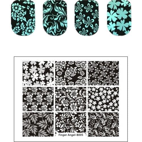 Flower Pattern 6x8CM New Design Stamping Plate Cute Size Nail Art Image Plate Fashion Stamp Plates For Nails