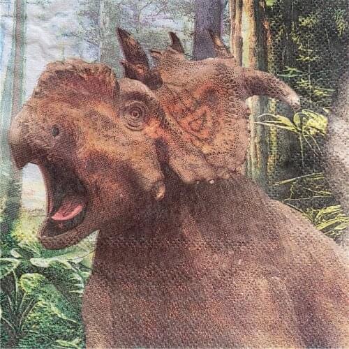 Decoupage wedding vintage napkin paper cool tissue animal dinosaur handkerchief birthday party Xmas beautiful serviettes decor20