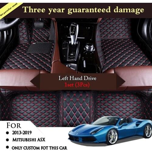 For Mitsubishi ASX 2013 2014 2015 2016 2017 2018 2019 Car Floor Mat Foot Pads Carpets Custom Auto Interior Accessories