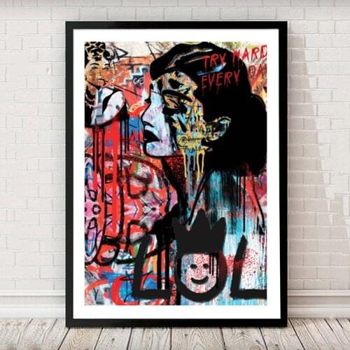 Audrey Hepburn Graffiti Art Poster Pop Art Prints Modern Canvas Paintings Wall Art Picture for Living Room Home Decoration