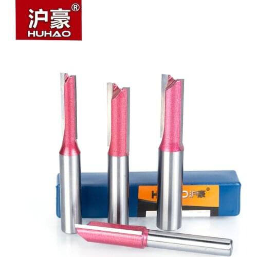 HUHAO 1pcs Router Bit for Wood 6mm 8mm 10mm 12mm Industrial Grade straight bit Woodworking Tools Tungsten endmill milling cutter