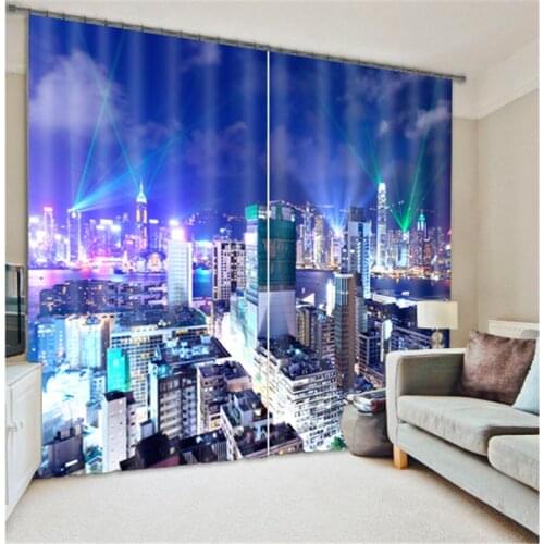 Customized City Beauty Luxury 3D Blackout Window Curtain Drapes For Living room Bed room Hotel Wall Tapestry Cortinas