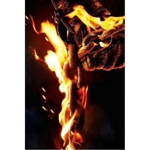 5D diamond embroidery pattern diy diamond Painting Chains and fire icon diamond mosaic Needlework pictures home decor canvas