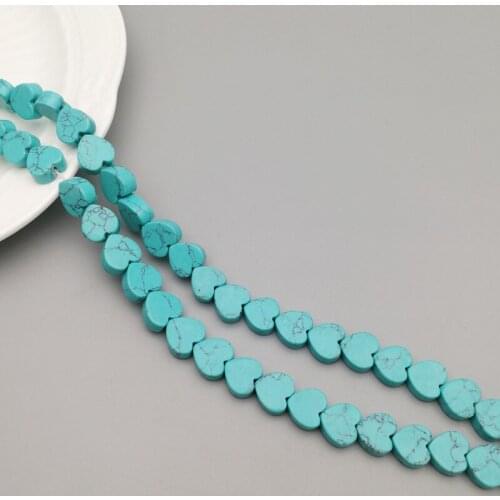 Fashion calaite stone 10x10mm small heart Beads For Jewelry Making about charm necklace Earrings accessories 38pcs/lot