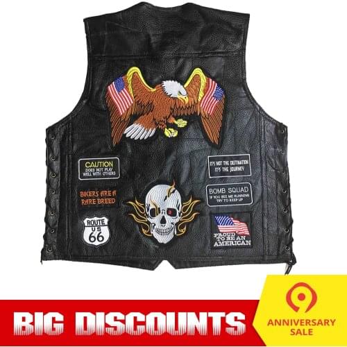 Motorcycle Jacket Biker Ceket Genuine Leather Vest Mens Chaqueta Moto Punk Retro Jaqueta Motoqueiro Casual Motos Vest Clothing