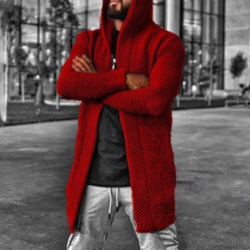 New collections Sweaters for Men Winter Warm Knitted Men Slim Sweaters Autumn Hooded Thick Coat Mens Cardigan Clothing XXXL