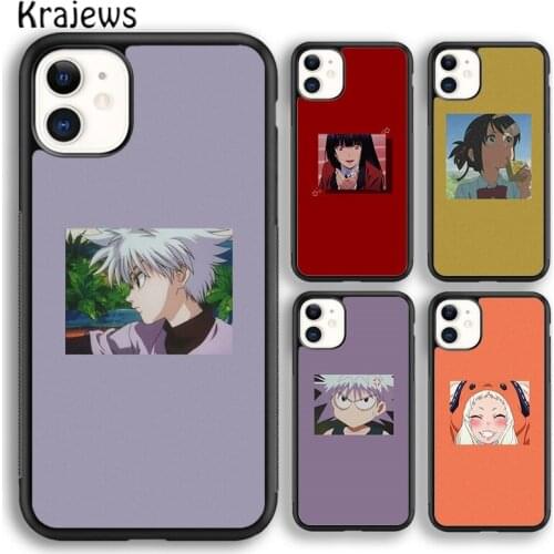 Krajews Anime icons soft Phone Case Cover For iPhone 5s SE 2020 6s 7 8 plus X XS XR 11 12 mini pro max coque Shell