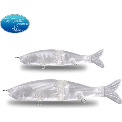 Unpainted swimbait DIY fishing lure slow sinking jointed bait artificial CF LURE "S" Curve Segment Tackle 160mm/125mm