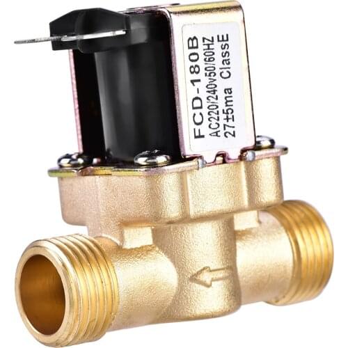 1/2 InchAC 220V Normally Closed Electric Solenoid Magnetic For Water Control L Inlet Water Valve Home Improvement