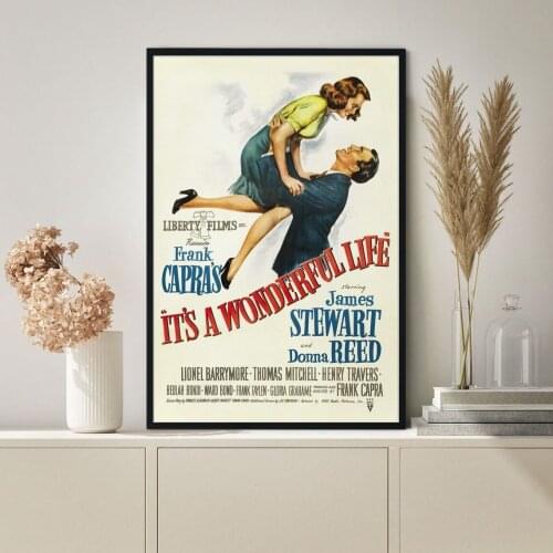 Its a Wonderful Life Movie Poster Canvas Print Wall Painting Home Decoration ( No Frame )