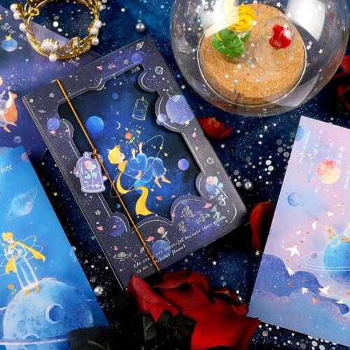 「Little Prince At Romance Night」Series Gift Message Greeting Card New Year Cards Postcard Bookmarks Aesthetes Stationery