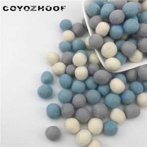 Christmas Decor Wool Felt Balls 2cm 30Pcs Boy & Girls Room Wall Decor Nursery Pom Pom Garland Best Gifts For Kids Ornament