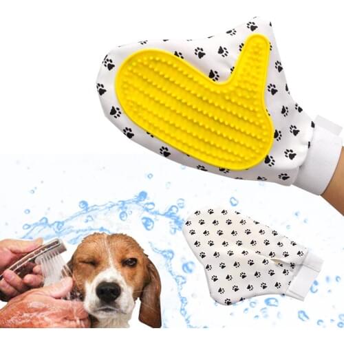 YVYOO Pet dog Cleaning Brush Glove Pet Cats Hair Brush comb Gentle Efficient Massage Glove Pet Dog Supplies A88