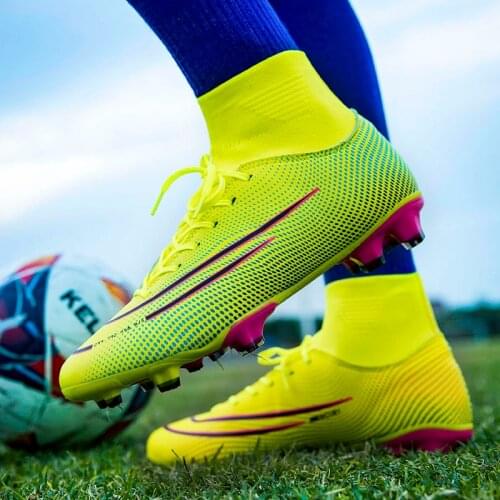 2020 Outdoor Cleats Football Boots Unisex Sports FG Futsal Men Soccer Boots Boys Spike High Top Sneakers Men zapatos de fútbol