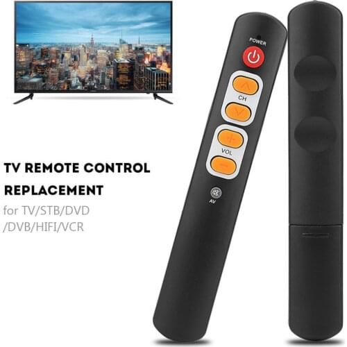 For TV/STB/DVD/DVB/HIFI/VCR 1pc Universal Replacement TV Remote Control Small Size Big Buttons Learning Remotes