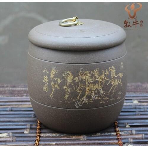 Yixing tea wholesale all kinds of storage tank mud schungite Bajun tank accessories store Zisha tea tea mixed batch