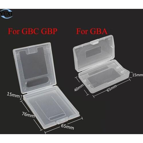 YuXi 2pcs Clear Plastic Game Card Case Game Cartridge Cases Storage Boxes for Nintendo Gameboy GBC GBP GBA