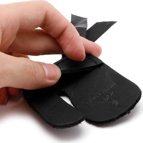 R3ME Cow Leather Three Finger Tab Guard Protector Glove Archery Shooting Hunting Bow