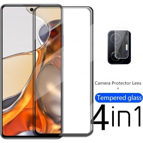 4IN1 Screen Protector For Xiaomi 11T Pro Glass Xiaomi 11T Pro Tempered Glass Protective Phone Film Xiaomi 11T 10T Lite Pro 5G