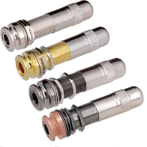 1/4" 6.35mm Threaded Cylinder guitar Strap lock guitar Jack Socket and Short Threaded bushing Sleeve for Guitar Bass Accessories