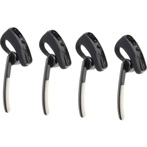 4 Pieces 2 Pin Wireless 2 Way Radio Bluetooth Walkie Talkie Headset with PTT