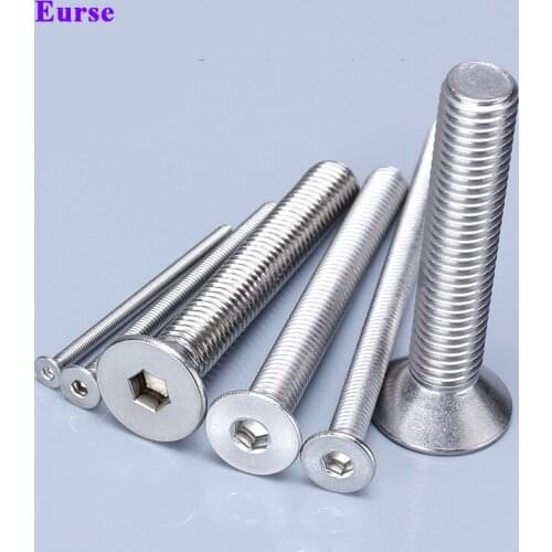 5pcs 10-32 screws diameter in inches allen countersunk bolts stainless steel thread pitch 2" 3" 4" inch male screw long