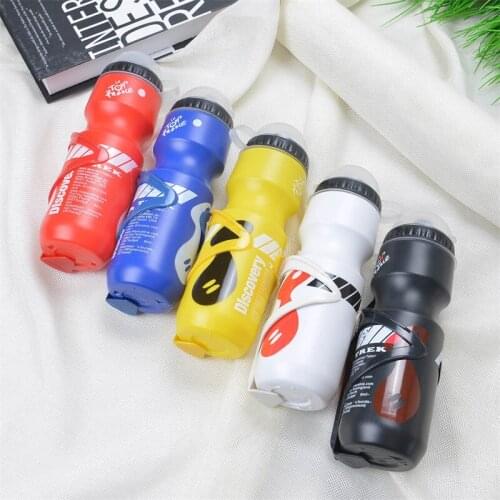 650/750ML Mountain Bicycle Cycling Water Drink Bottle+Holder Cage Outdoor Sport Plastic Portable Kettle Water Bottle Drinkware